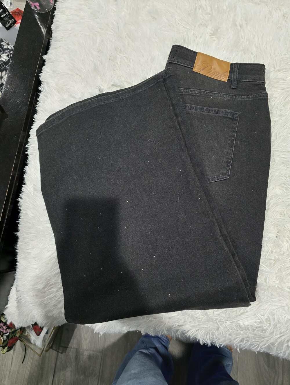 Denim by PINK Mid-Rise Baggy Wide-Leg Jeans